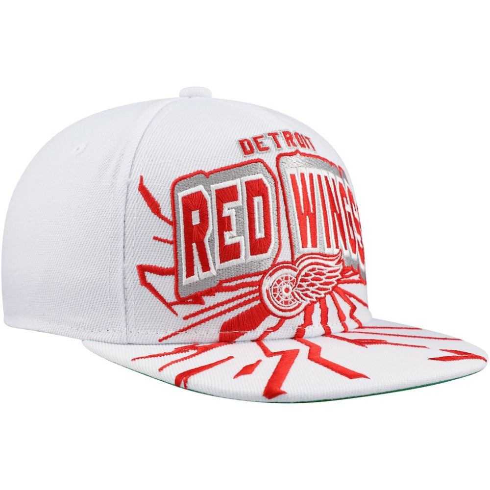 Detroit Red Wings Mitchell & Ness Youth After Shock Snapback Hat - White Hats