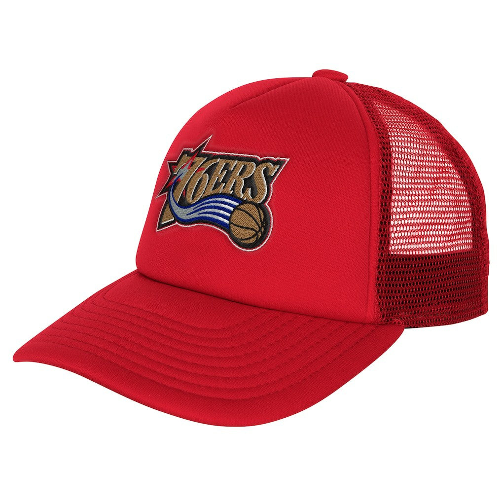 Philadelphia 76ers Youth Core Evergreen Trucker Adjustable Hat - Red cheap