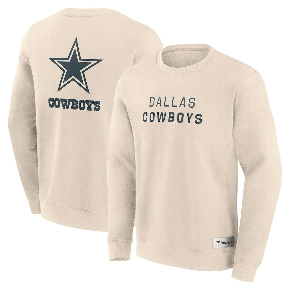 Dallas Cowboys Elements Future Ground Lettering Pullover Sweatshirt - Cream on sale