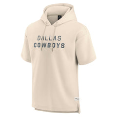 Dallas Cowboys Elements Future Ground Lettering Short Sleeve Pullover Hoodie - Cream cheap