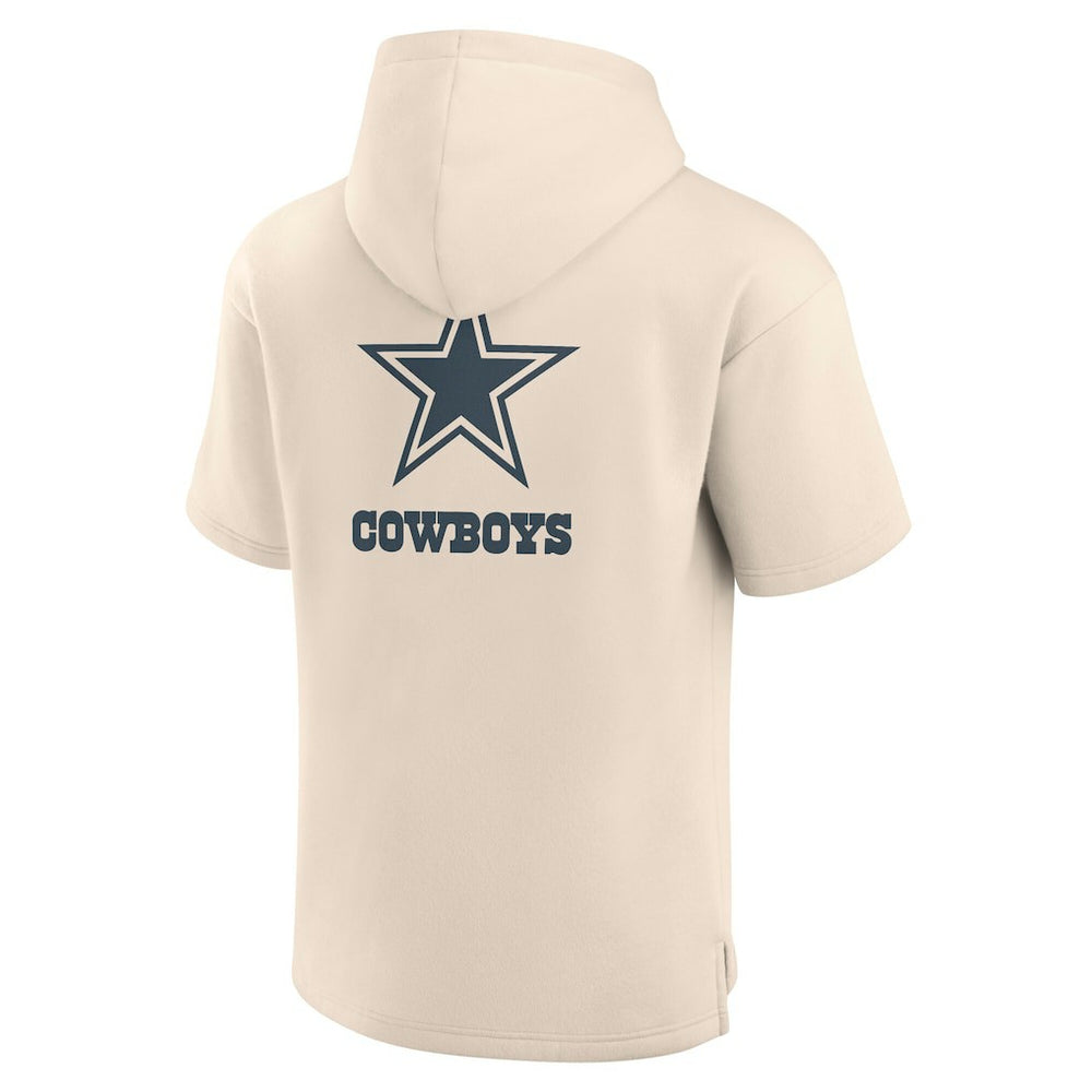 Dallas Cowboys Elements Future Ground Lettering Short Sleeve Pullover Hoodie - Cream cheap