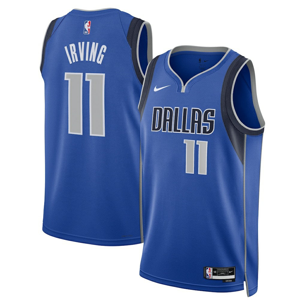 Kyrie Irving Dallas Mavericks Unisex Badge Swingman Replica Jersey sale - Icon Editi- Blue sale