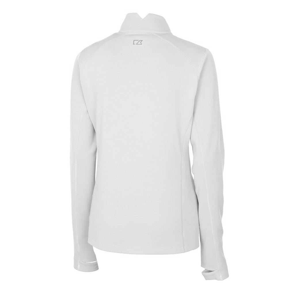 Miami Dolphins Cutter & Buck Women's Traverse Stretch DryTec Quarter-Zip Top - White cheap