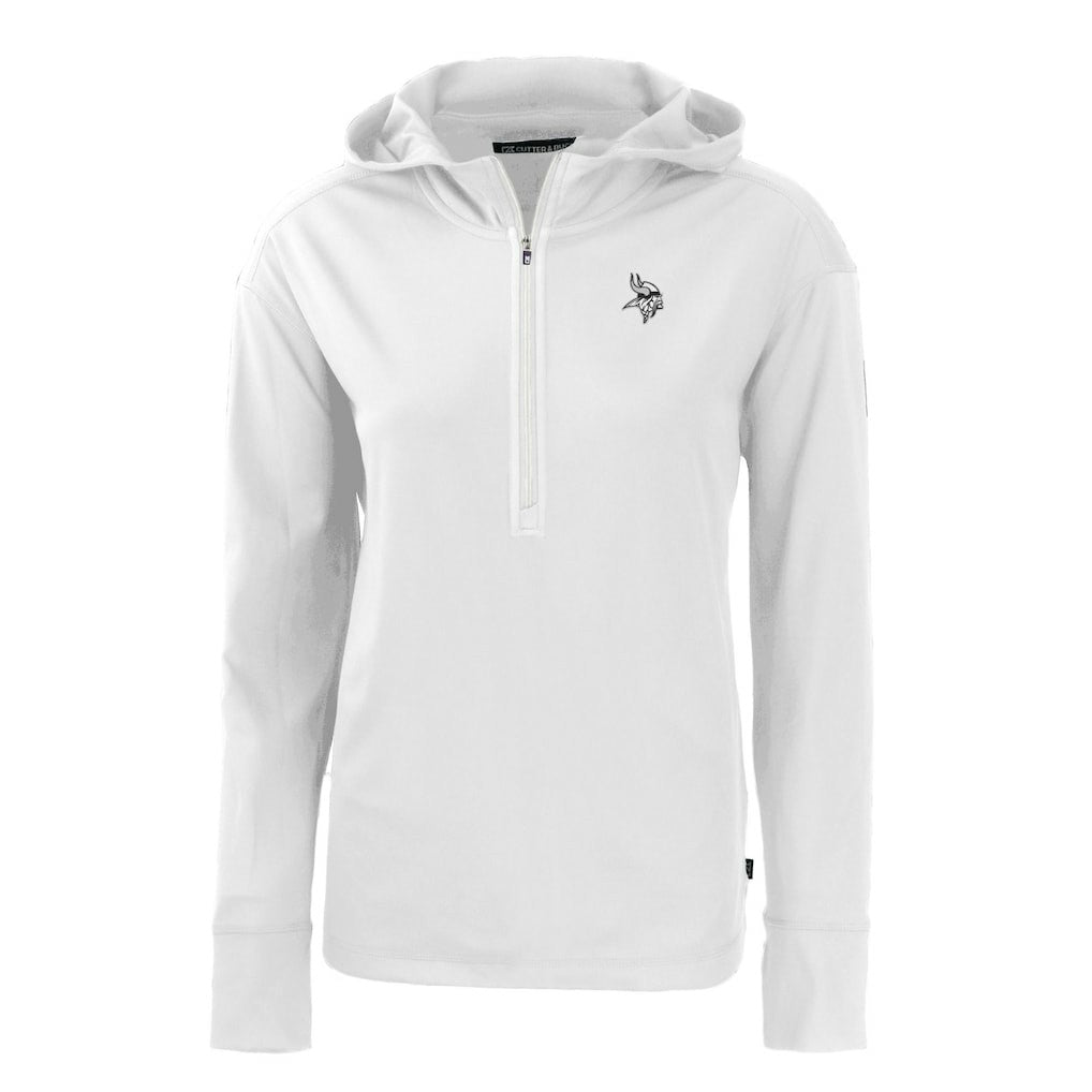 Minnesota Vikings Cutter & Buck Women's Daybreak Eco Recycled Half-Zip Hoodie - White outlet