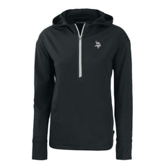 Minnesota Vikings Cutter & Buck Women's Daybreak Eco Recycled Half-Zip Hoodie - Black for sale