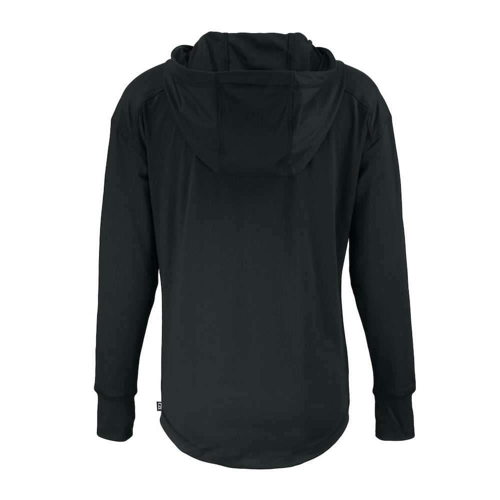 Denver Broncos Cutter & Buck Women's Daybreak Eco Recycled Half-Zip Hoodie - Black on sale