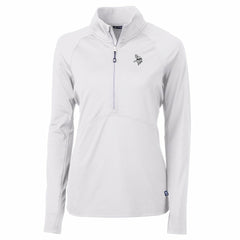 Minnesota Vikings Cutter & Buck Women's Adapt Eco Knit Stretch Recycled Half-Zip Pullover Top - White cheap