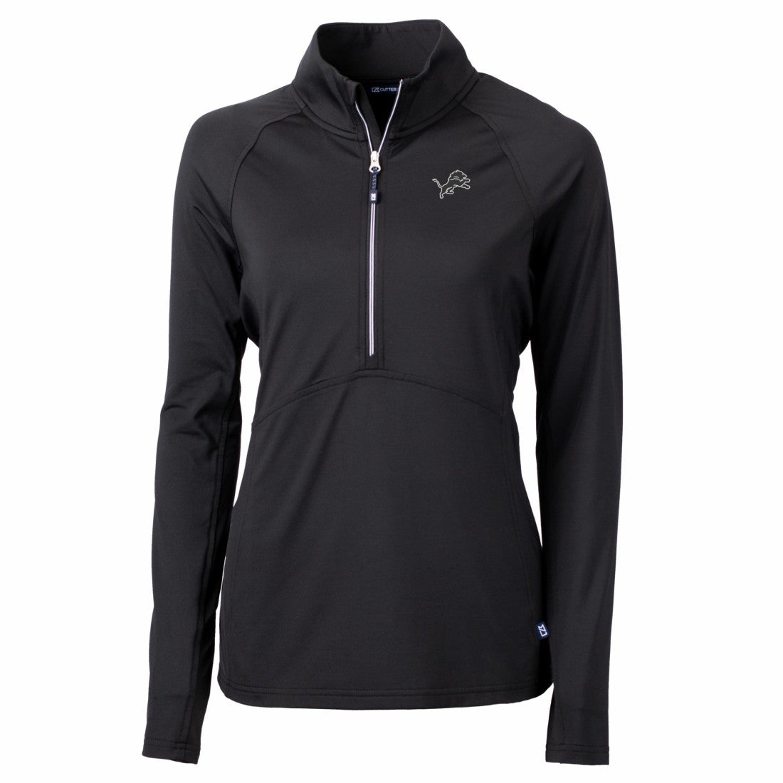 Detroit Lions Cutter & Buck Women's Adapt Eco Knit Stretch Recycled Half-Zip Pullover Top - Black outlet