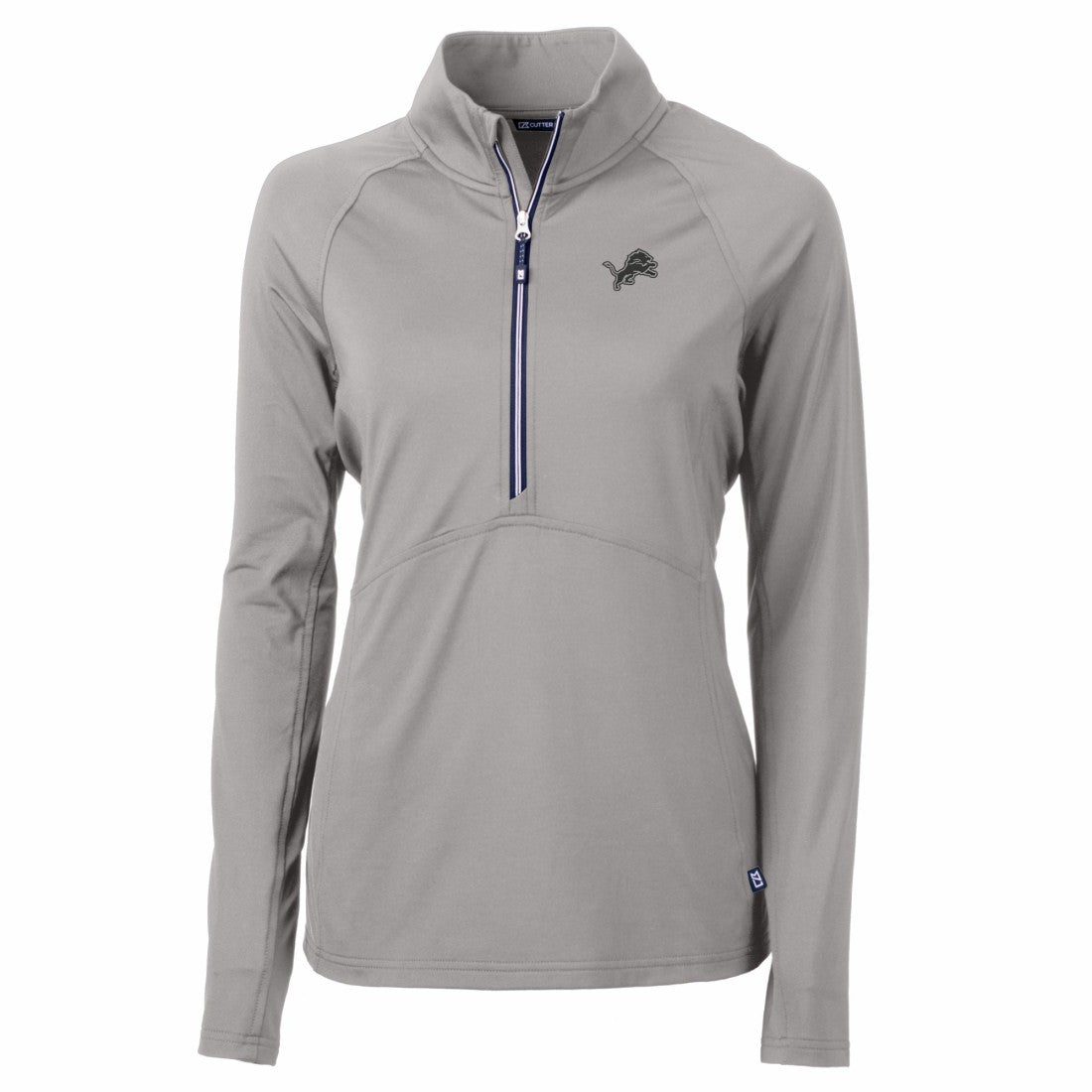 Detroit Lions Cutter & Buck Women's Adapt Eco Knit Stretch Recycled Half-Zip Pullover Top - Gray cheap