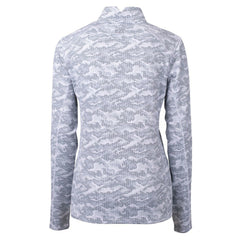 Minnesota Vikings Cutter & Buck Women's Traverse Camo Print Stretch Tri-Blend Quarter-Zip Top - Gray outlet