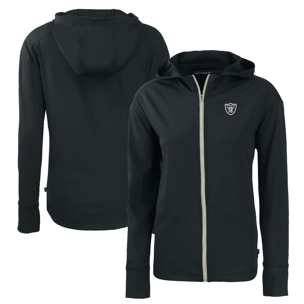 Las Vegas Raiders Cutter & Buck Women's Daybreak Eco Recycled Full-Zip Hoodie - Black discount