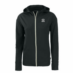 Green Bay Packers Cutter & Buck Women's Daybreak Eco Recycled Full-Zip Hoodie - Black on sale