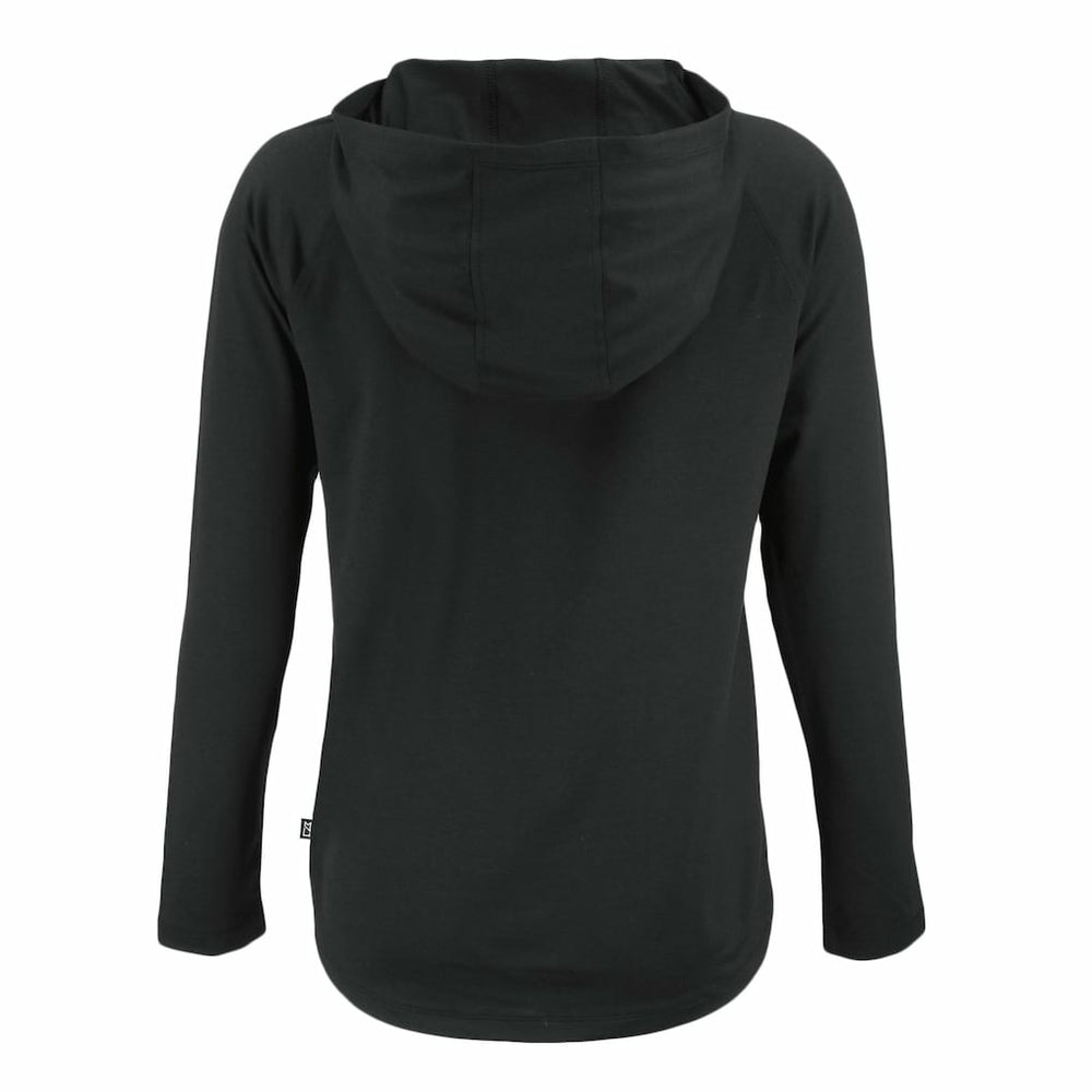 Los Angeles Chargers Cutter & Buck Women's Coastline Epic Comfort Eco Recycled Long Sleeve Hoodie T-Shirt - Black outlet