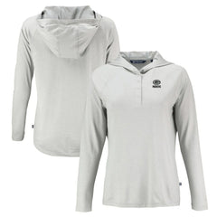 Green Bay Packers Cutter & Buck Women's Coastline Epic Comfort Eco Recycled Long Sleeve Hoodie T-Shirt - Gray outlet
