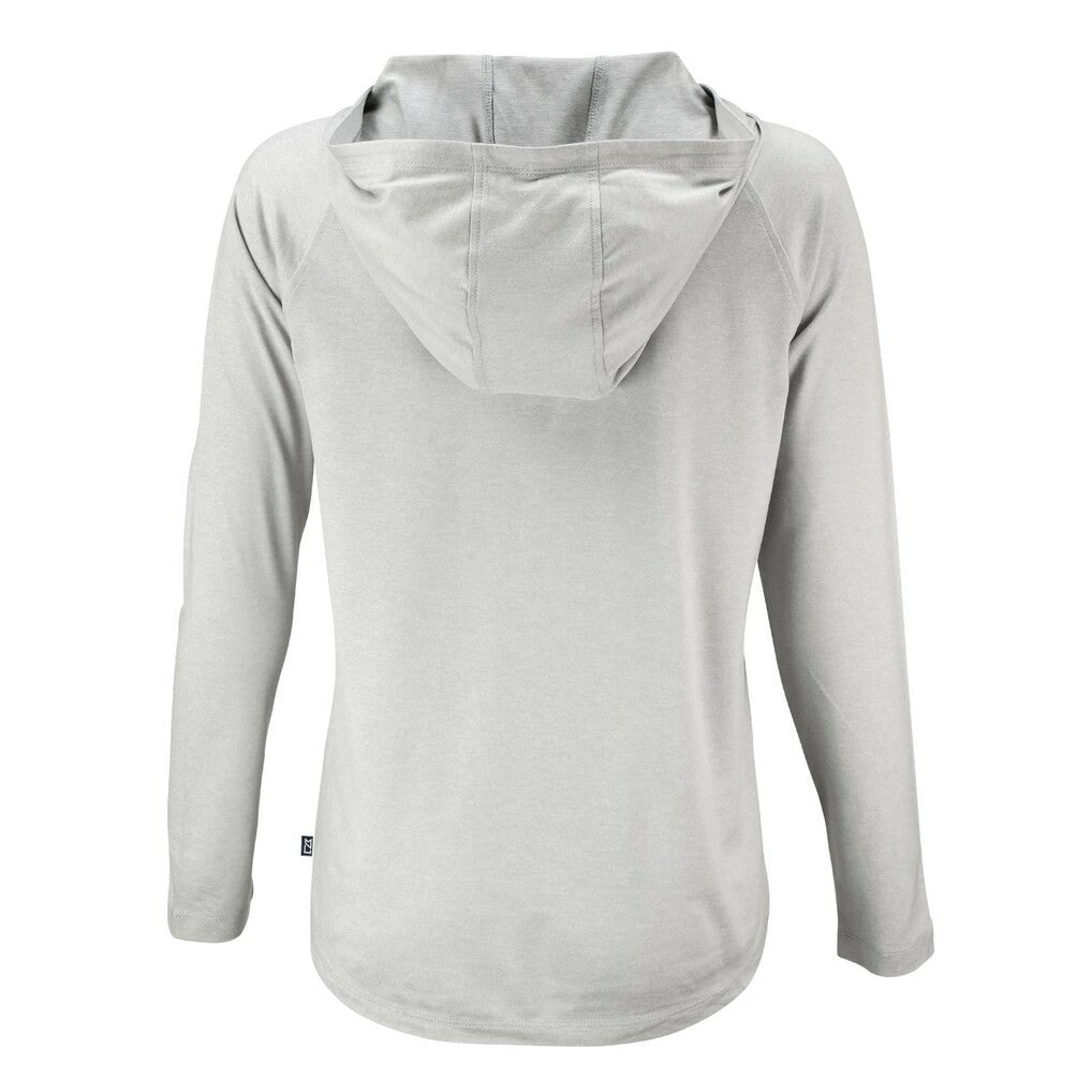 Green Bay Packers Cutter & Buck Women's Coastline Epic Comfort Eco Recycled Long Sleeve Hoodie T-Shirt - Gray outlet