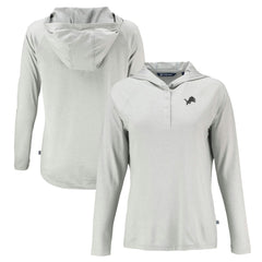 Detroit Lions Cutter & Buck Women's Coastline Epic Comfort Eco Recycled Long Sleeve Hoodie T-Shirt - Gray discount