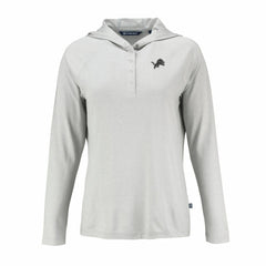 Detroit Lions Cutter & Buck Women's Coastline Epic Comfort Eco Recycled Long Sleeve Hoodie T-Shirt - Gray discount