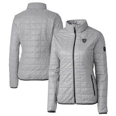 Las Vegas Raiders Cutter & Buck Women's Rainier PrimaLoft Eco Insulated Full-Zip Puffer Jacket - Gray discount