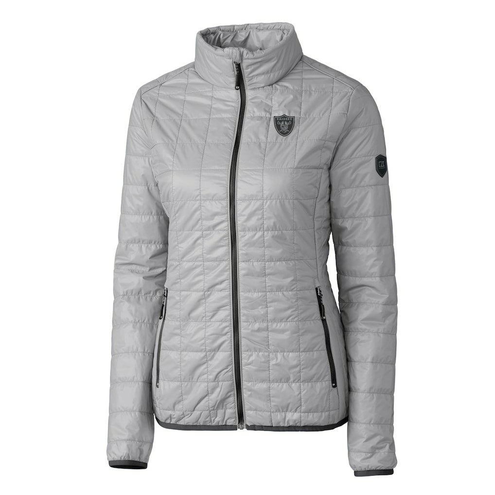 Las Vegas Raiders Cutter & Buck Women's Rainier PrimaLoft Eco Insulated Full-Zip Puffer Jacket - Gray discount