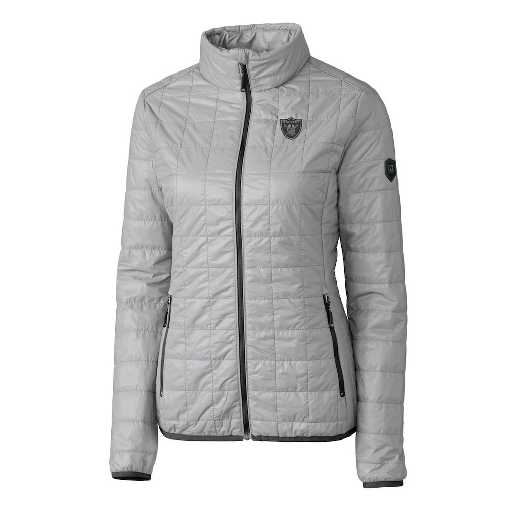 Las Vegas Raiders Cutter & Buck Women's Rainier PrimaLoft Eco Insulated Full-Zip Puffer Jacket - Gray discount