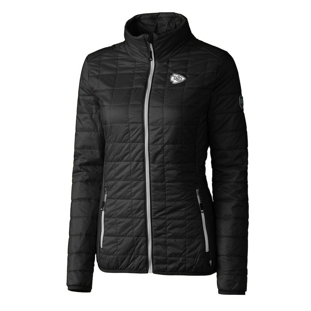 Kansas City Chiefs Cutter & Buck Women's Rainier PrimaLoft Eco Insulated Full-Zip Puffer Jacket - Black sale