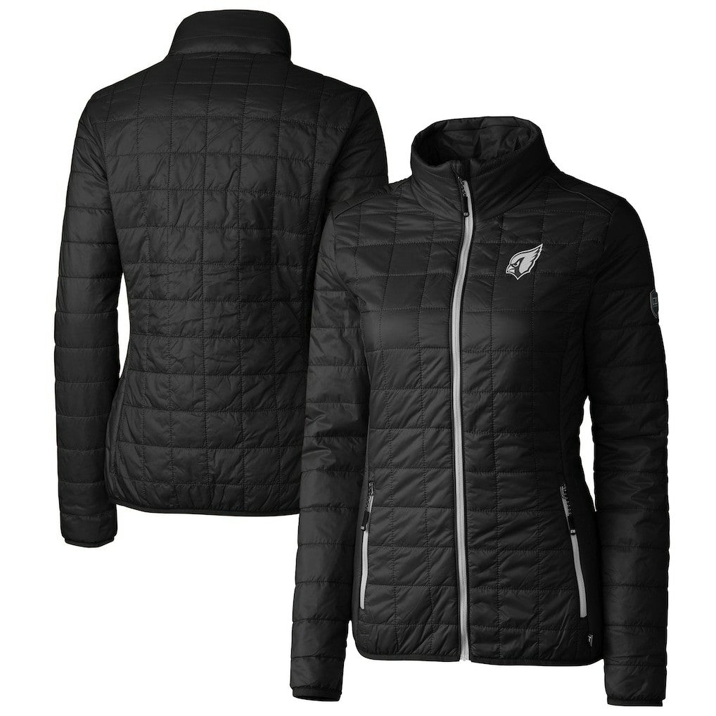 Arizona Cardinals Cutter & Buck Women's Rainier PrimaLoft Eco Insulated Full-Zip Puffer Jacket - Black online
