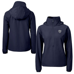 Chicago Bears Cutter & Buck Women's Charter Eco Recycled Half-Zip Hoodie Anorak Jacket - Navy online