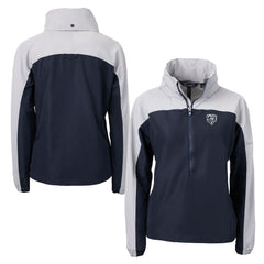 Chicago Bears Cutter & Buck Women's Charter Eco Recycled Half-Zip Hoodie Anorak Jacket - Navy/Gray on sale
