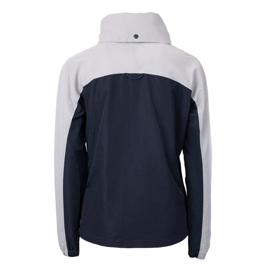 Chicago Bears Cutter & Buck Women's Charter Eco Recycled Half-Zip Hoodie Anorak Jacket - Navy/Gray on sale