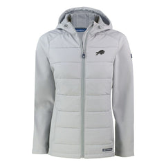 Buffalo Bills Cutter & Buck Women's Evoke Hybrid Eco Softshell Recycled Full-Zip Hoodie Jacket - Gray discount