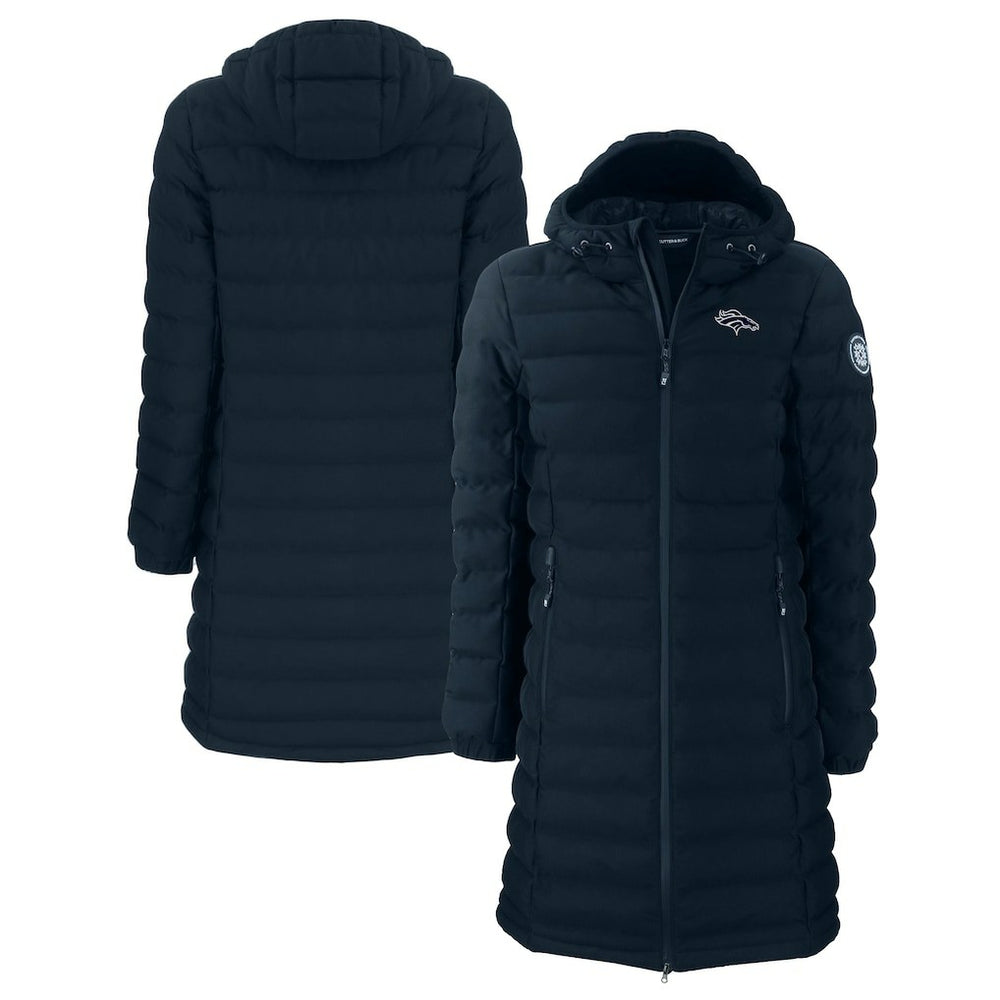 Denver Broncos Cutter & Buck Women's Mission Ridge Repreve Eco Insulated Full-Zip Hoodie Long Puffer Jacket - Navy discount