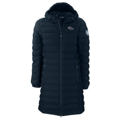 Denver Broncos Cutter & Buck Women's Mission Ridge Repreve Eco Insulated Full-Zip Hoodie Long Puffer Jacket - Navy discount