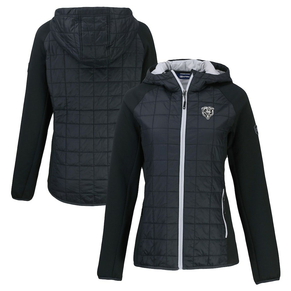 Chicago Bears Cutter & Buck Women's Rainier PrimaLoft Eco Hybrid Full-Zip Hoodie Jacket - Black online