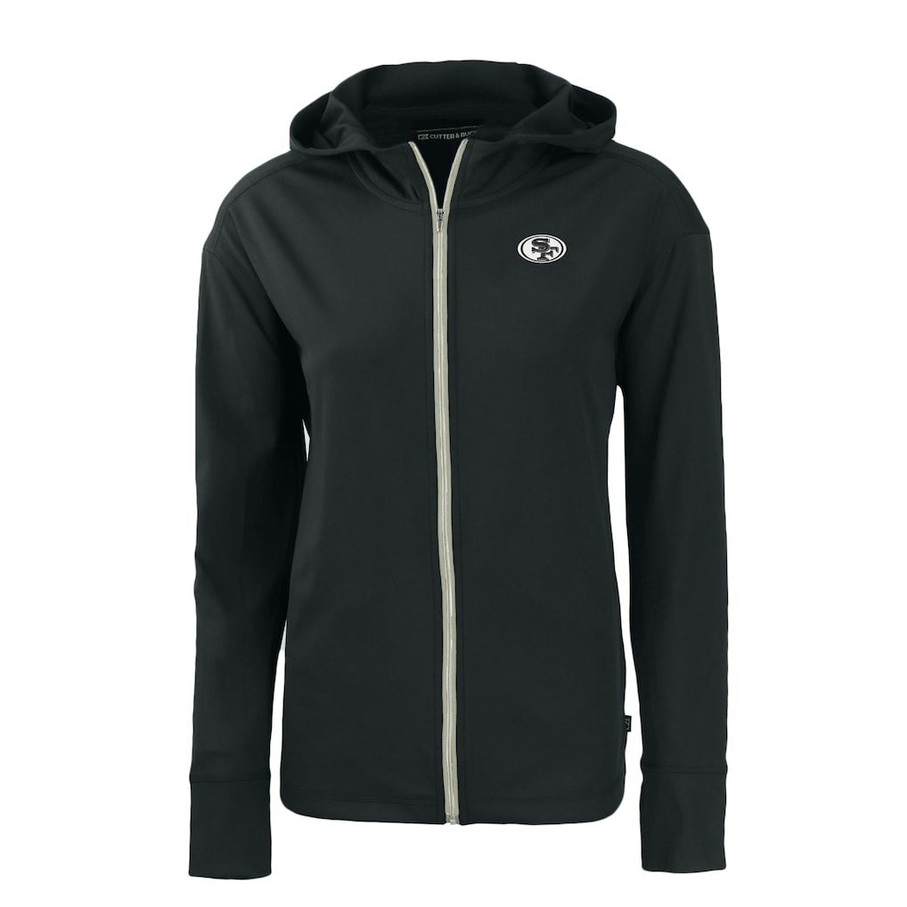 San Francisco 49ers Cutter & Buck Women's Daybreak Eco Recycled Full-Zip Hoodie - Black discount