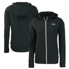 Seattle Seahawks Cutter & Buck Women's Daybreak Eco Recycled Full-Zip Hoodie - Black online