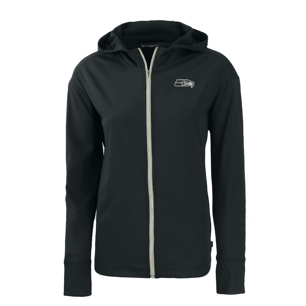 Seattle Seahawks Cutter & Buck Women's Daybreak Eco Recycled Full-Zip Hoodie - Black online