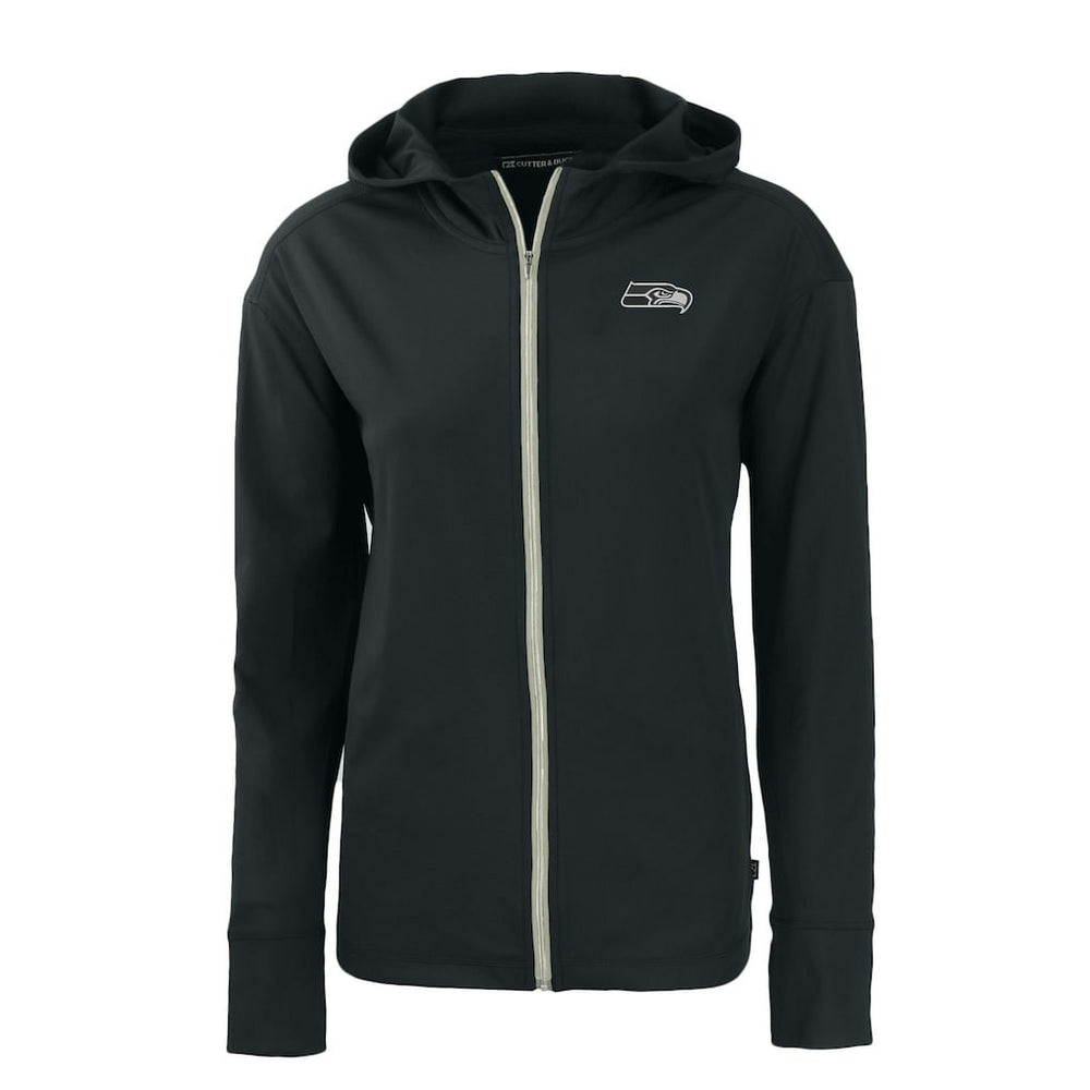 Seattle Seahawks Cutter & Buck Women's Daybreak Eco Recycled Full-Zip Hoodie - Black online
