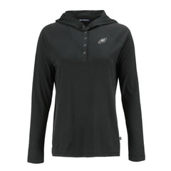 Philadelphia Eagles Cutter & Buck Women's Coastline Epic Comfort Eco Recycled Long Sleeve Hoodie T-Shirt - Black discount