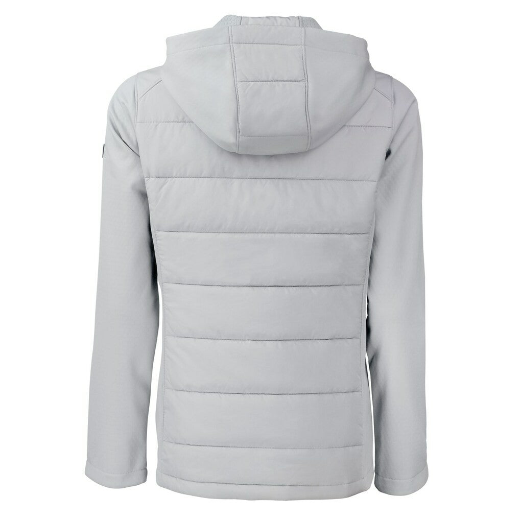 Minnesota Vikings Cutter & Buck Women's Evoke Hybrid Eco Softshell Recycled Full-Zip Hoodie Jacket - Gray outlet