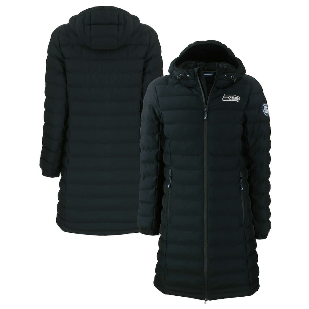 Seattle Seahawks Cutter & Buck Women's Mission Ridge Repreve Eco Insulated Full-Zip Hoodie Long Puffer Jacket - Black discount