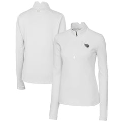Tennessee Titans Cutter & Buck Women's Traverse Stretch DryTec Quarter-Zip Top - White online