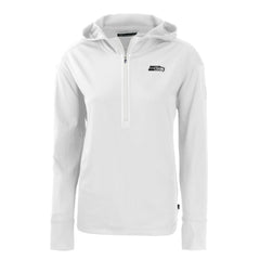 Seattle Seahawks Cutter & Buck Women's Daybreak Eco Recycled Half-Zip Hoodie - White sale