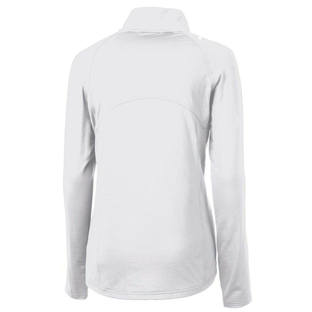 Seattle Seahawks Cutter & Buck Women's Adapt Eco Knit Stretch Recycled Raglan Half-Zip Top - White sale