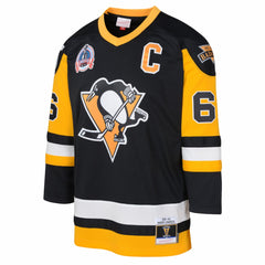 Mario Lemieux Pittsburgh Penguins Mitchell & Ness Youth 1991/92 Captain Patch Power Play Player Jersey - Black Jerseys