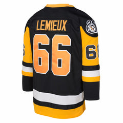 Mario Lemieux Pittsburgh Penguins Mitchell & Ness Youth 1991/92 Captain Patch Power Play Player Jersey - Black Jerseys