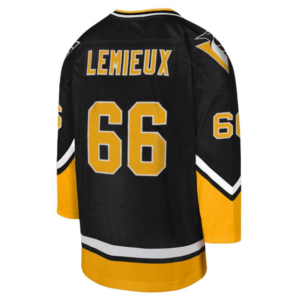 Mario Lemieux Pittsburgh Penguins Mitchell & Ness Youth 1992/93 Captain Patch Power Play Player Jersey - Black Jerseys