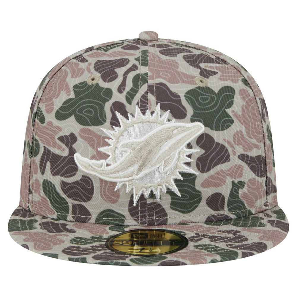 Miami Dolphins New Era Geo Camo 59FIFTY Fitted Hat for sale