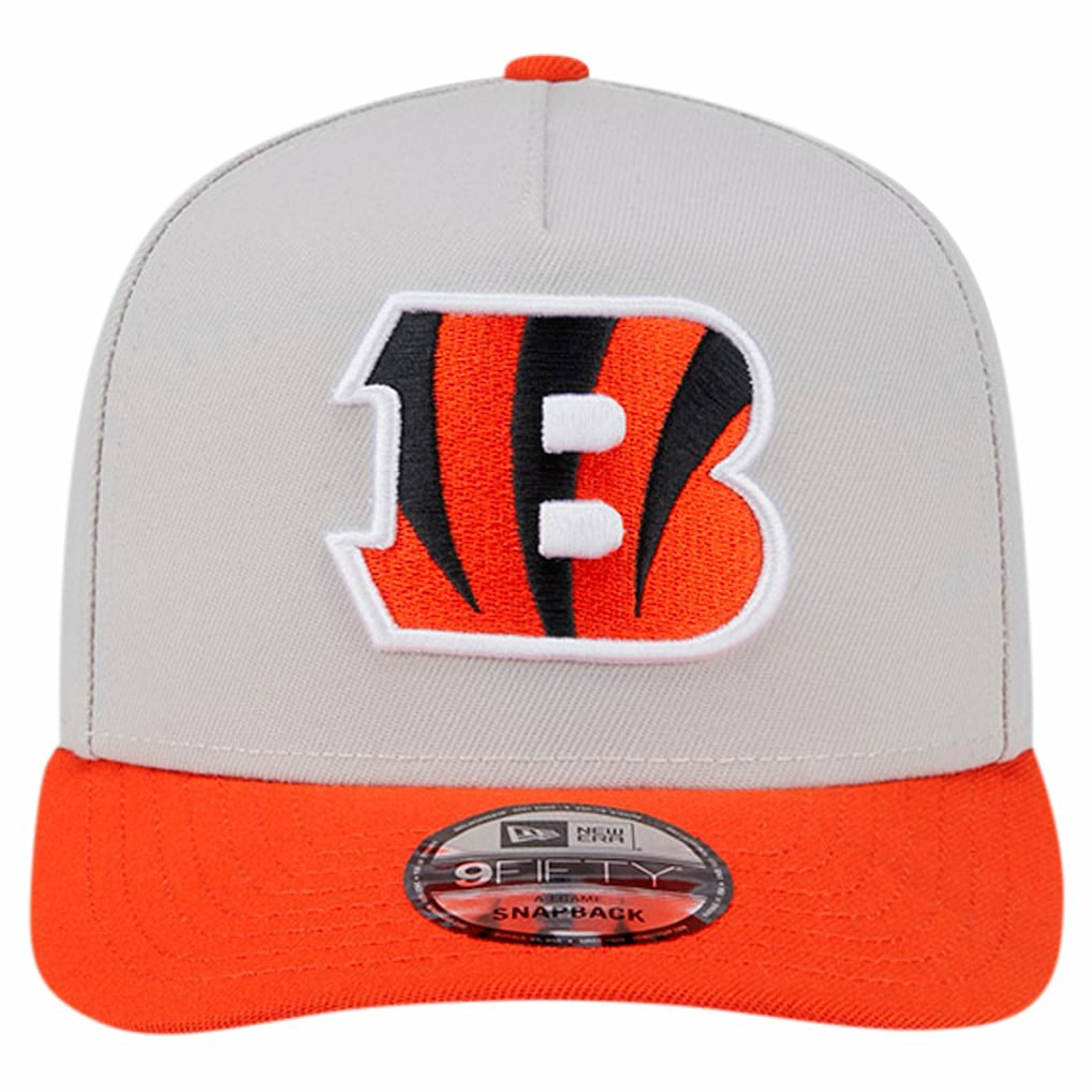 Cincinnati Bengals New Era Decent 9FIFTY A-Frame Snapback Hat - Stone on sale