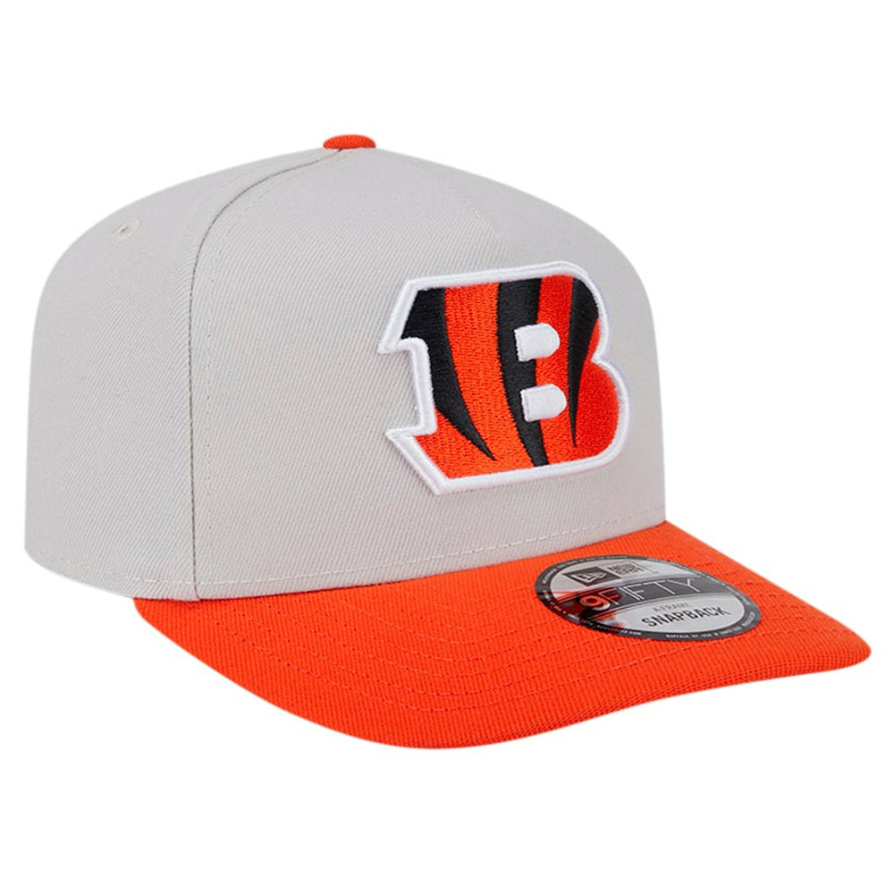 Cincinnati Bengals New Era Decent 9FIFTY A-Frame Snapback Hat - Stone on sale