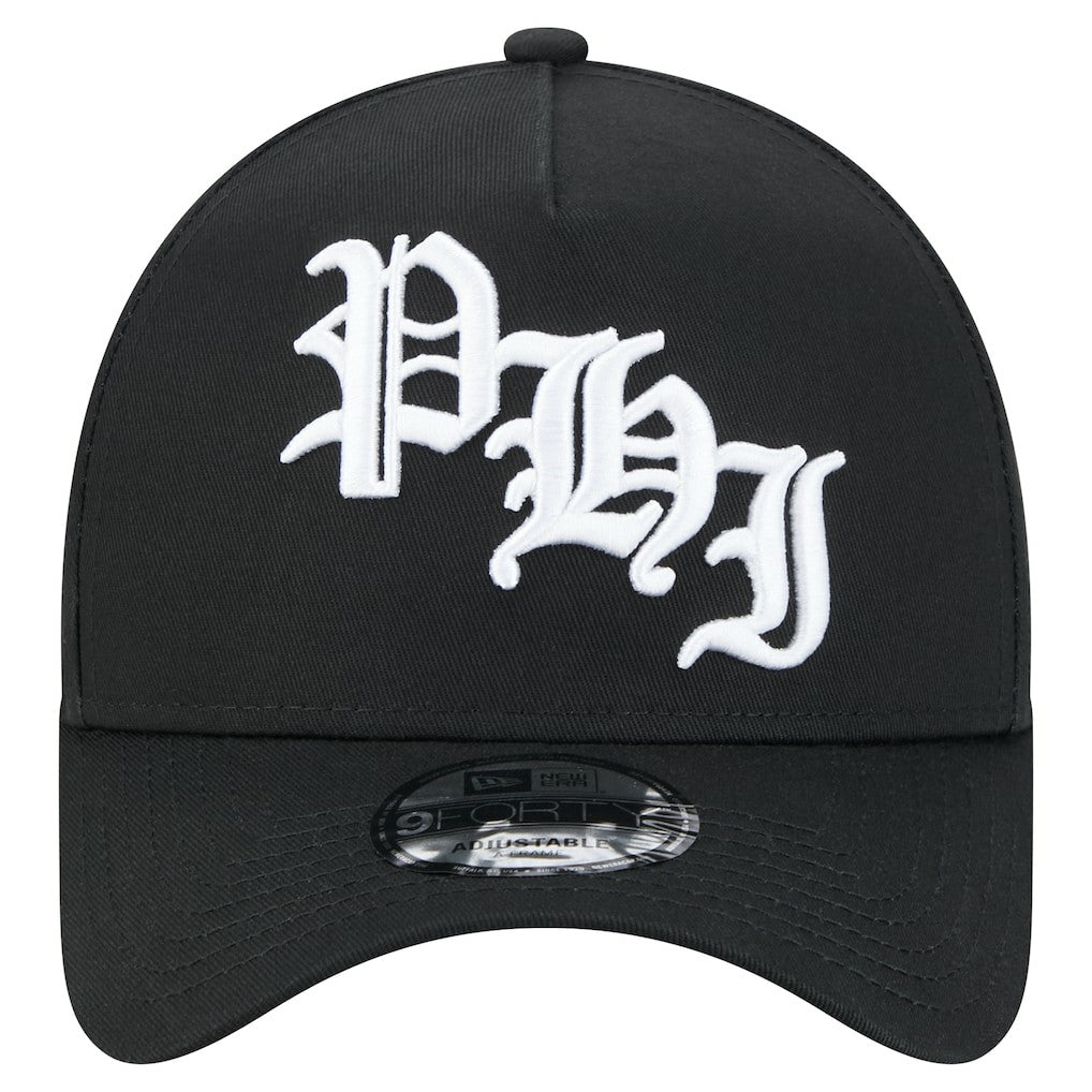 Philadelphia Eagles New Era Mystic 9FORTY A-Frame Adjustable Hat - Black for sale